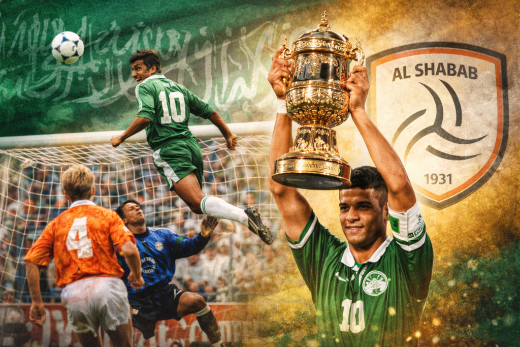 فؤاد أنور يسجل أول هدف للمنتخب السعودي في كأس العالم 1994 ضد هولندا