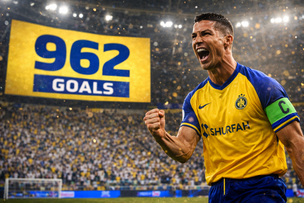 كريستيانو رونالدو 962 هدف واقترابه من الهدف 1000